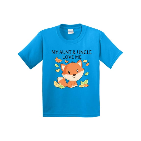 Inktastic My Aunt and Uncle Love Me Little Fox Youth T-Shirt