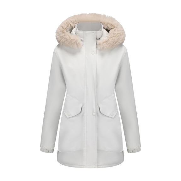 Women's Waterproof Parka Winter Outerwear Jacket Soft Warm Windbreak Snow Coat Long Down Alternative Puffer