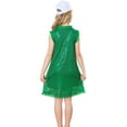 thumbnail image 2 of Big Girl St Patrick's Day Dress Sleeveless Costume Shamrock Dress for 6-12 Year, 2 of 6