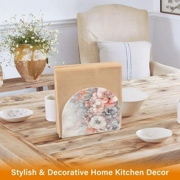BZSMCE Napkin Holder Creative Vintage Floral Pattern Classic Napkin Holders
