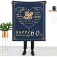 thumbnail image 6 of MMYGU 25th Wedding Wedding Anniversary Blanket for Couple Wedding Gifts for Couple Romantic 25 Years of Marriage Anniversary Throw Blanket 60x80in, 6 of 6