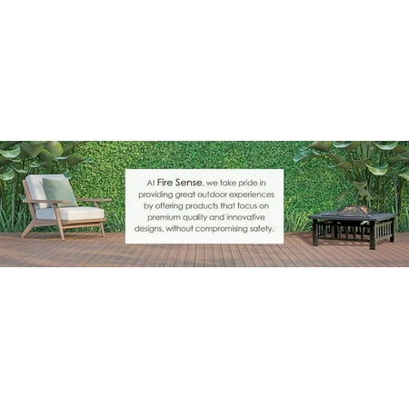 Fire Sense - Stonemont Square Fire Pit - black