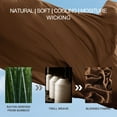 thumbnail image 5 of Lorviah 4 Piece Bamboo Sheet Sets King Size - Cooling, Breathable & Ultra soft Bedding - Includes Deep Pocket Fitted Sheet, Flat Sheet & Pillowcase - Coffee, 5 of 5