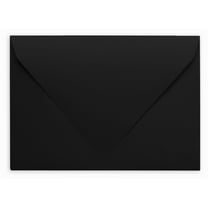 Darling Souvenir A1 Black High Quality Invitation Envelopes (3 5/8 x 5 1/8) Euro V-Flap 80 LBS Ideal for Invitations, Greeting Cards, RSVP, Photo, Wedding, Letters -Packs & Colours Available