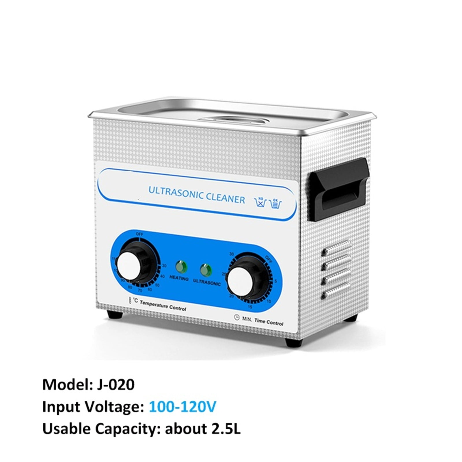 3L Ultrasonic Cleaner 40kH Ultra Cleaner with Timer Heated Ultrasonic Cleaning Machine for Jewelry Glasses Bike Chains