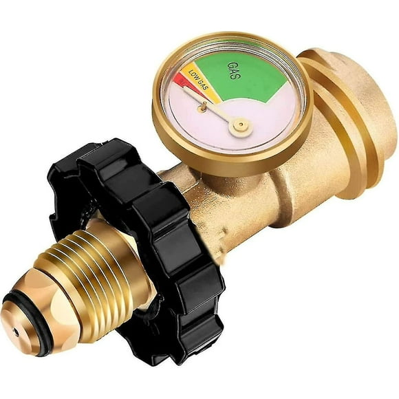 Pol Propane Gas Meter Tank Built-in Leak Detector, Propane Fuel Tank Gauge Meter Propane Tank Gauge