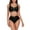 Black, variant on SMihono Bikinis for Women Summer Two Piece Siwmwear Women's Fashion Solid Color Comfortable Loose Swimsuit Top Blouse Casual Attractive