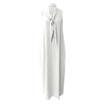 thumbnail image 5 of Bysome Women Dress Solid Color Sleeveless Tie Neck Dresses Summer Quick Dry Women Dresses Size 3XL White, 5 of 5