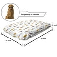thumbnail image 2 of Mushroom Pet Bed, Autumn Season Fungi Pattern with Different Colors Doodle Swirls and Stripe Motifs, Resistant Pad for Dogs and Cats Cushion with Removable Cover, 24" x 39", Multicolor, by Ambesonne, 2 of 4