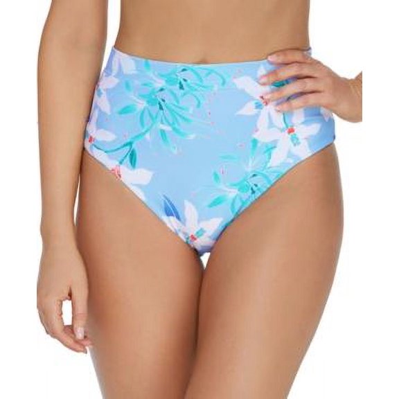 $40 Raisins Juniors' Printed Summer Bloom High-Waist Tropics Bottoms Large