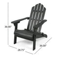 thumbnail image 2 of Cytheria Acacia Wood Outdoor Foldable Adirondack Chairs, Set of 2, Dark Gray, 2 of 4
