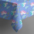 thumbnail image 5 of Blue Cartoon Unicorn Rainbow Cloud Pattern Square Tablecloth,Waterproof Square Table Cover,Wipeable Spillproof Washable Table Cover for Home Kitchen Party Decor 52"x52"(132x132cm), 5 of 6