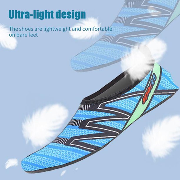 Zapatos de agua de playa unisex, Zapatos antideslizantes para vadear en la playa (2XL azul) Wdftyju Tenis De Mujer Tenis De Hombre