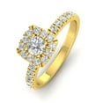 thumbnail image 2 of Certified 1 Carat TW Women’s Natural Diamond Halo Engagement Ring in 10k Yellow Gold (G Color, I2 Clarity), 2 of 5