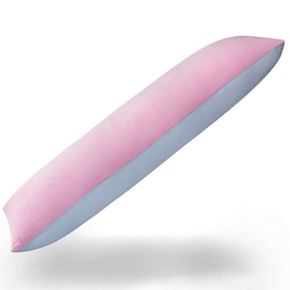 Body Pillow for Adults , Body Pillows for Adults Sleeping, Long Pillow for Bed, Big Large Firm Full Body Pillow for Side Sleeper with Velvet Cover, 54x20 Inches, Blue & Pink