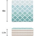 thumbnail image 3 of XDDJA Blue green gradient Set of 6 Coaster for Drinks, Absorbent Ceramic Stone Coasters Cup Mat with Cork Base for Home Kitchen Room Coffee Table Bar Decor, 3 of 4