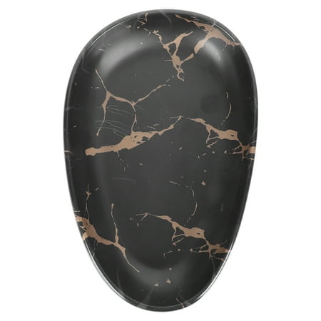 

BESTONZON 1Pc Creative Imitation Porcelain Marble Steak Plate Practical Western Tableware