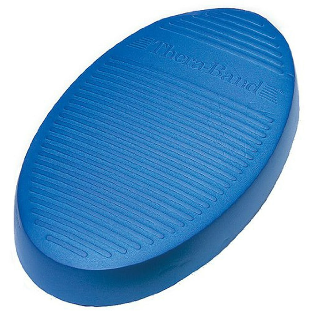 TheraBand Stability Trainer Pad, Intermediate Level Blue Foam Pad, Balance Trainer & Wobble