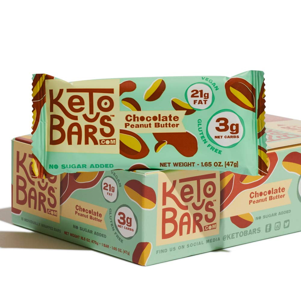 Keto Bars The Original Keto Snack Bar, Gourmet Simple Ingredients Low