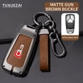 thumbnail image 4 of For Audi Q3 Car Remote Key Cover Case B style 3 buttons High-quality Case Key Shell Zinc Alloy Leather Car Key Cover, 4 of 9