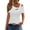 White, variant on One Shoulder Sexy Tops for Women Asymmetrical Neck Short Sleeve Cut Out 2026 Summer Cold Shoulder Casual Shirts Soft Stretch Slim Fitted Beige 2XL