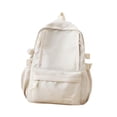 thumbnail image 2 of Mochila de moda versátil con bolsillo frontal, informal, de nailon, ligera y ajustable. Blanco, 2 of 9