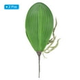 thumbnail image 3 of Uxcell 5.4 inch Faux Orchid Leaves Real Touch 5 Petals Artificial Phalaenopsis Leaf Green Plant Stem 2 Pack Green, 3 of 6