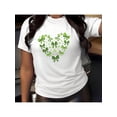 thumbnail image 1 of St. Patrick's Day Love Print T-Shirt For Men And Women Round Neck Cotton Short-Sleeved Sports T-Shirt For All Seasons, 1 of 5