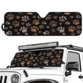thumbnail image 2 of Uorisanigo Windshield Sun Shade for Jeep Wrangler TJ JK JKU JL JLU, Aluminum Foil Film Cute Dog Paw Print Car Winshied Sunshade, Effectively Blocking Heat and UV Rays, Easy to Install, 2 of 7