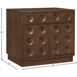 Meridian Furniture Compass Brown Oak Veneer Night Stand - Walmart.com