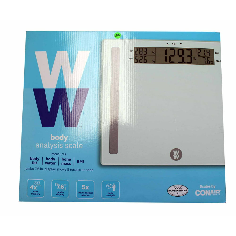 Conair Weight Watchers Body Analysis Scale Silver - Walmart.com