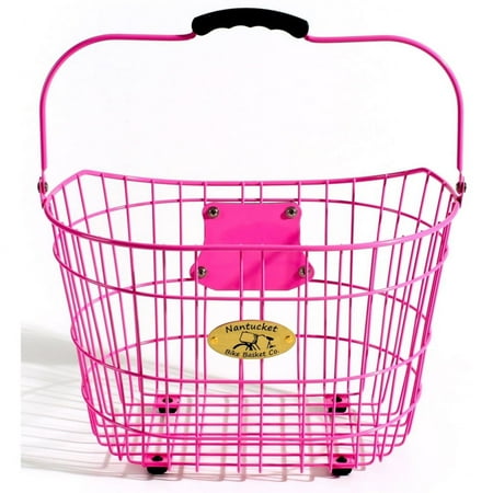 Nantucket Surfside Wide Slat Wire Handlebar Basket with Quick Release