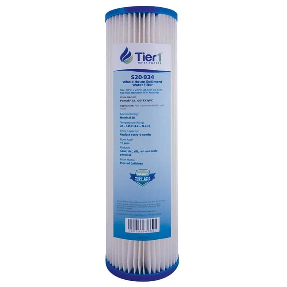 Tier1 10 Micron PRE-RO Carbon Block Reverse Osmosis Filter Replacement Cartridge | Compatible with Culligan SC1216110, HDG-CB-AC10, RS22CB5EB, A1013473, S7025, Home Water Filter