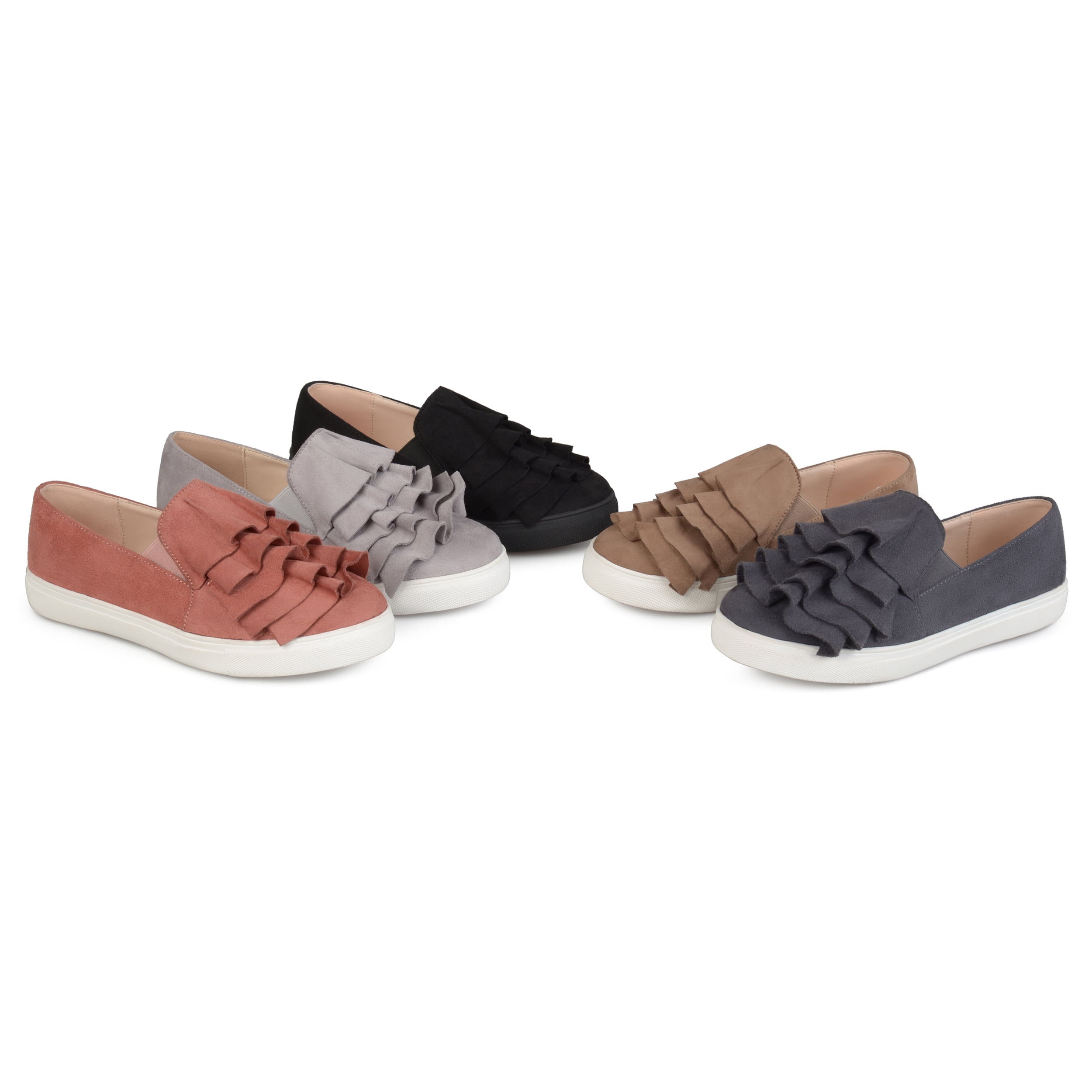 Ruffle slip on sneakers clearance
