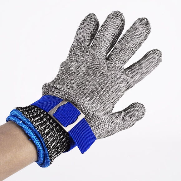 Guante Guantes de malla metálica Manopla de seguridad a prueba de puñaladas Reparación de alambre Suministros de protección para las manos, 24,5 cm Advancent  JJ14600-01B