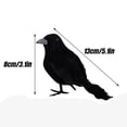 thumbnail image 2 of 12PCS Halloween Crow Decorations - Lifelike Black Crow Figurines with Real Feathers - 3Inch Spooky Bird Ornaments for Haunted House, Garden & Party Decor - Plastic Crow Set for Halloween Decorating, 2 of 7