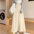 thumbnail image 4 of CQONEPT Womens Wide Leg Flowy Casual Pants Chiffon Comfortable Stretchy Pant Elastic Waist Breathable Fall Fashion Trousers, 4 of 6