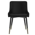 thumbnail image 4 of Modern Faux Leather and Metal Dining Chair Set of 2 Black, 4 of 5