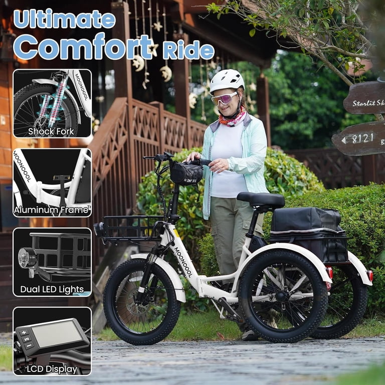 Lilypelle TK1 Electric Folding Tricycle for Adults & Seniors,three 