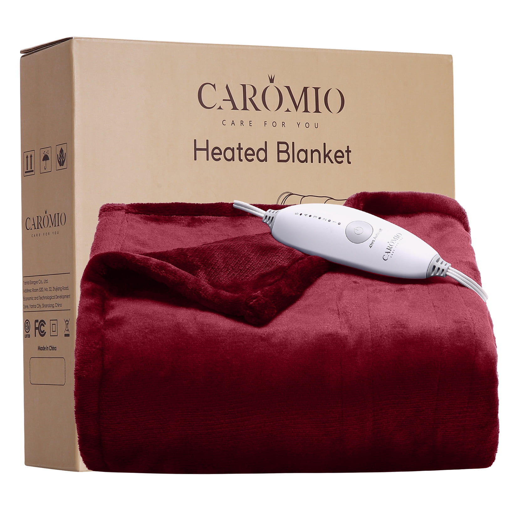 CAROMIO Heated Blanket Electric Throw Reversible Two-Color Flannel Heating  Blankets Soft Heated Throws for Couch with 5 Heat Settings and 4 Hours Auto  Shut Off, Navy Blue, 50× 60 - Walmart.com