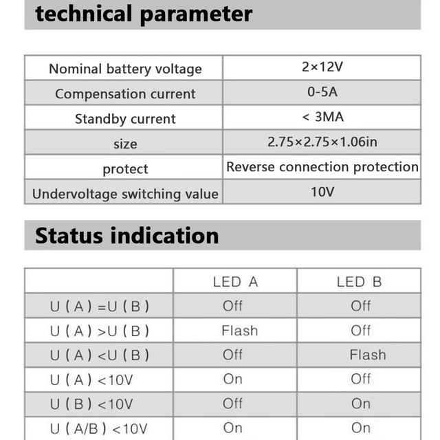 Battery Equalizer Car Motorcycle Scooter Voltage Difference Balancer Charger Automobile Repair Regulator Automotive Automobile Accessories HA01