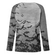 thumbnail image 5 of Hauts pour Femmes Décontractés Habillés 2023 Manches Raglan Halloween Col Rond Ensanglanté Ample Manches Longues Imprimé Chandail à Capuche Haut/chemise Costumes d'Halloween pour Femmes en Liquidation, 5 of 5