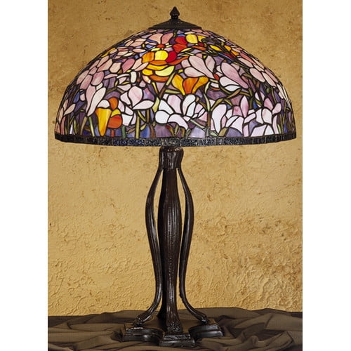 Meyda Tiffany 31146 Tiffany Magnolia Table Lamp, 30" Height