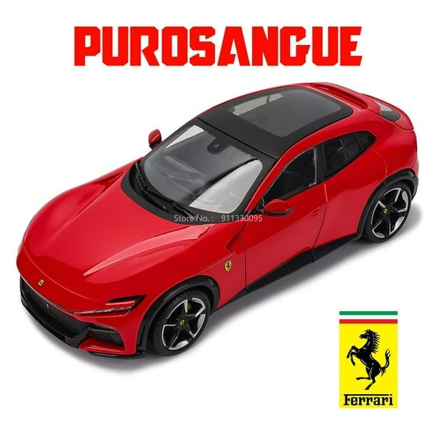 Bburago-vehículo de lujo de aleación de Ferrari Purosangue, escala 1:24, coches fundidos a presión, colección de juguetes, regalo