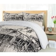 thumbnail image 5 of Ambesonne Jazz Duvet Cover Sets, River Bank Palm Trees, 2-King, Beige Black, 5 of 7