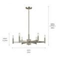 thumbnail image 2 of 43859BK Kichler Lighting Erzo - 6 light Medium Chandelier - with Soft Contemporary Inspirations - 9.25 inches tall by 26 inches wide-Black Finish, 2 of 9