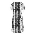 thumbnail image 5 of Uaswgudfs ​Women's Short Sleeve V-Neck Midi Dress​ - Casual Summer A-Line Silhouette with Front Pockets, Versatile for Social Occasions Black L, 5 of 7
