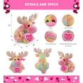 thumbnail image 5 of DolliBu Happy Mother's Day Rainbow Floppy Moose - Cute Stuffed Animal with Pink Heart Message for Best Mommy, Grandma, Wife, Daughter - Cute Wild Life Plush Toy Mom Gift - 9 Inches, 5 of 7