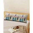 thumbnail image 5 of Daisies Flowers Body Pillow Cover 20 x 54 Inch Decorative Pillow Cover Vintage Farm Bottle Floral Wooden Plank Lumbar Pillowcase Seasonal Rectangle Cushion Case for Couch Sofa Bed Living Room, 5 of 7