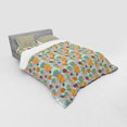 thumbnail image 3 of Botanical Duvet Cover Set, Quirky Style Tropic Plants and Leafy Branches in Abstract Vivid Colors, Bedding Set with Shams and Fitted Sheet, 3 Sizes, by Ambesonne, 3 of 3